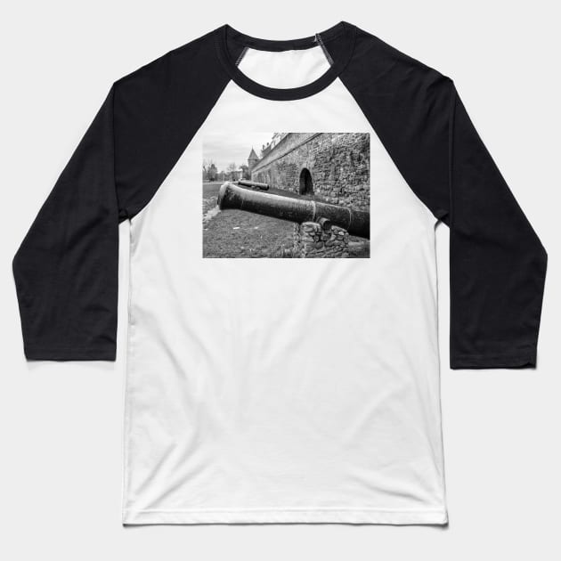 Row of Canons in the Dutch city of Maastricht Baseball T-Shirt by yackers1